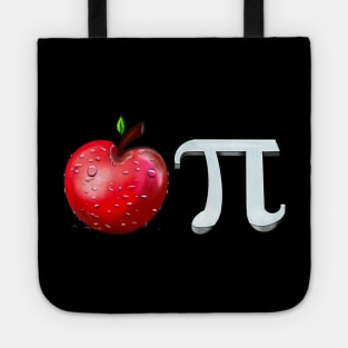 Apple Pi - funny physics mathematics student maths teacher gift humor humour pun. Mathematical constant pi in 3d Tote