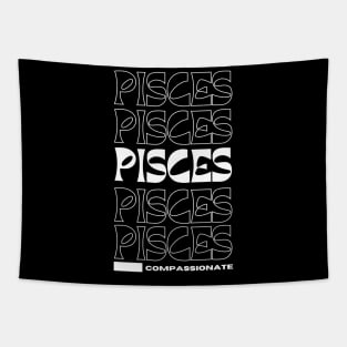 Pisces Zodiac retro design Tapestry