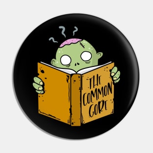 Funny Zombie Student with Common Core Book Pin