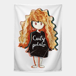 Curly Potato Girl Tapestry