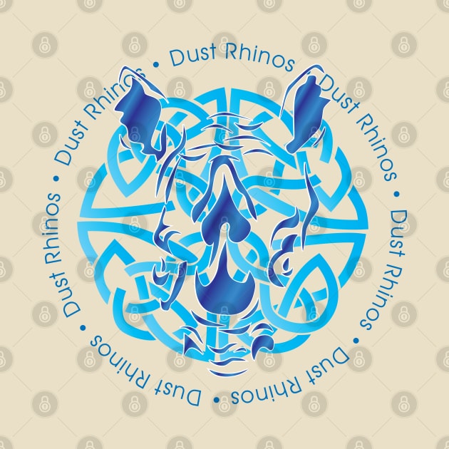 Dust Rhino Blue Knotwork by Dust Rhinos Swag Store