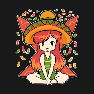 Cute Cinco De Mayo Girl Sombrero Woman Mexican T-Shirt