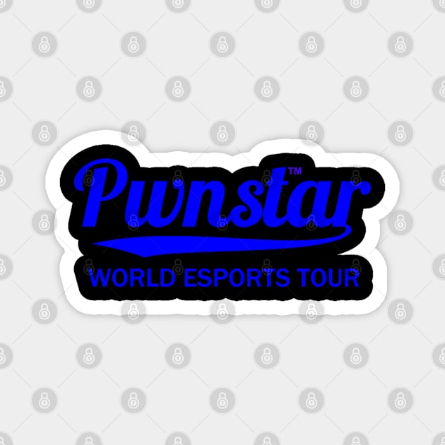 Pwnstar™ Blue World Esports Tour Baseball Swash 3 Magnet by pwnstar