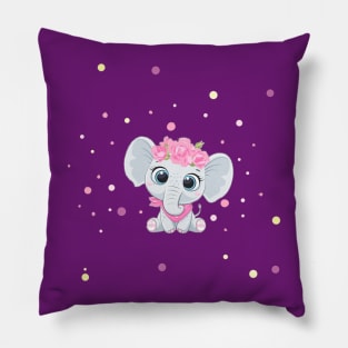 Cute baby elephant Pillow