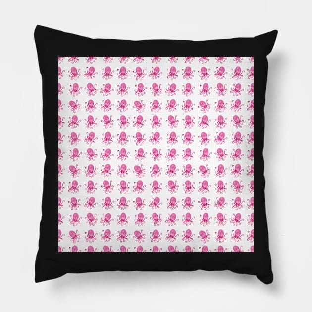 Pink Octopus Pillow by Kimmygowland