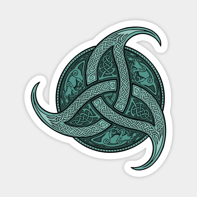 Trinity Knot - Teal Magnet by Daniel Ranger