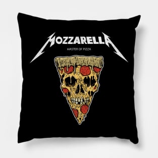 Mozzarella Masters of Pizza Pizza skull Heavy metal Pillow