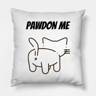 Cat Lover Pawdon Me Pillow