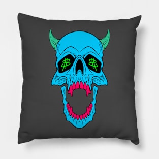 cash eye skull Pillow