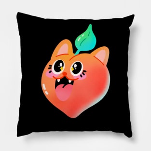 Peach Kitty Pillow