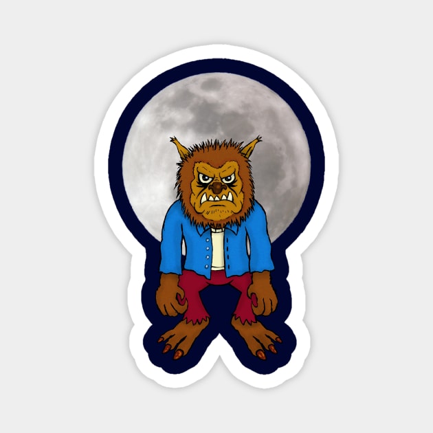 Wolf Man Magnet by MalcolmKirk