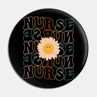 Retro Groovy Nurse Life For Women Nursing For Nurses Week Pin