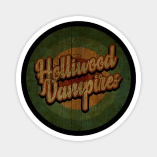Circle Retro Vintage Hollywood Vampires Magnet