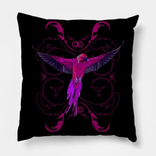 Pink Parrot Pillow