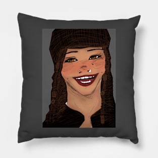 sketched portrait Pillow