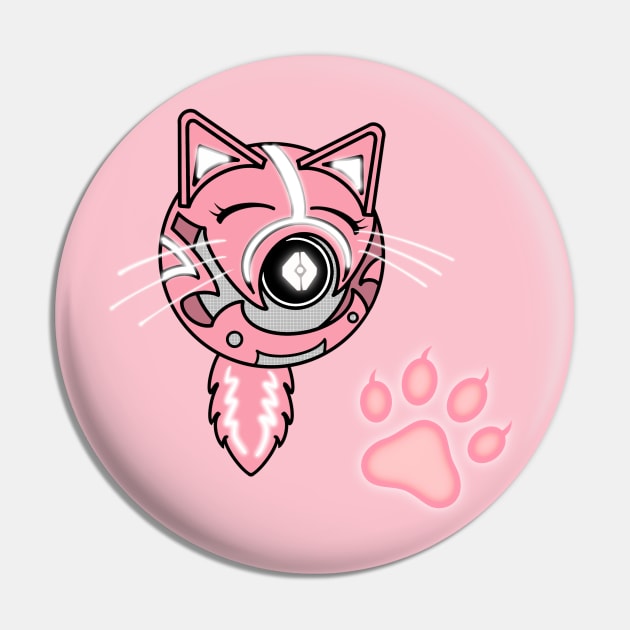 Neko Kawaii Ghost Pin by DoubleAron23