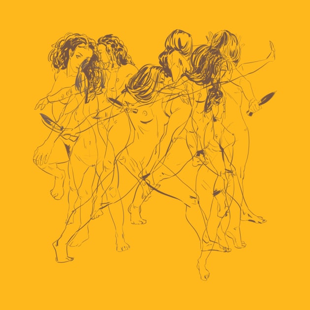 Six Women sketches dance by Alexgle