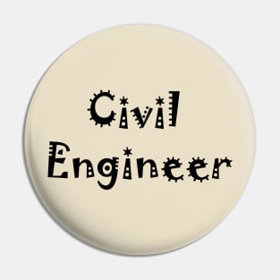 Best Civil Engineer T-shirts Pin