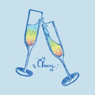 Champagne cheers new-year party T-Shirt