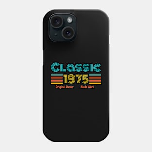 Retro birth year 1975 Phone Case