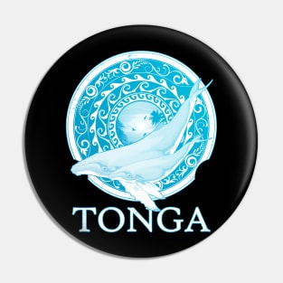 Humpack Whales Shield of Tonga Pin