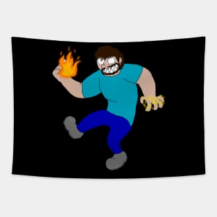 Toon Herobrine With Powers Tapestry