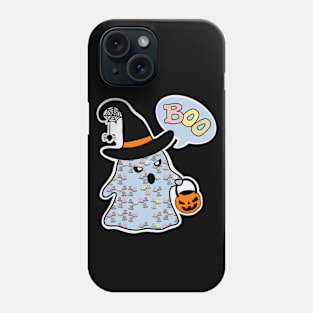 Boo! Blue Halloween Ghost! Phone Case