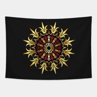 Gold Greek ornament Meander Tapestry