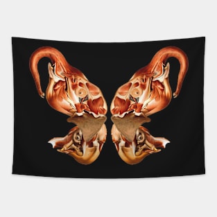 Elephant head as a macabre moth Tapestry