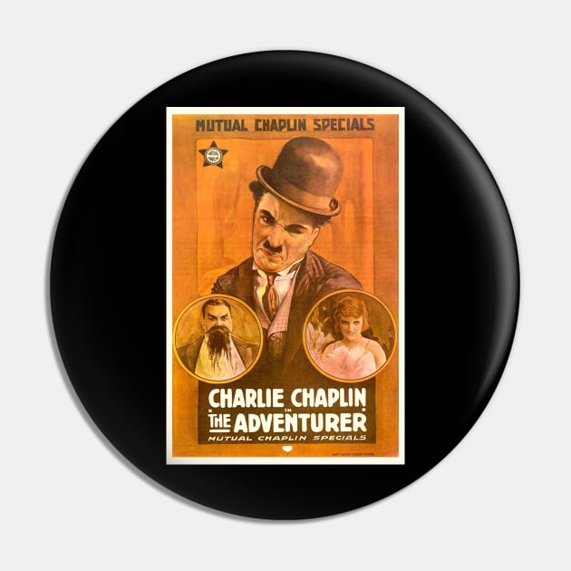 The Adventurer Movie Poster Pin by Noir-N-More