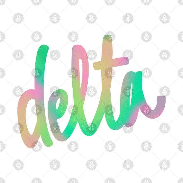 Greek Alphabet: delta (pastels) by LetsOverThinkIt