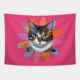 Patchwork Kitty Tapestry