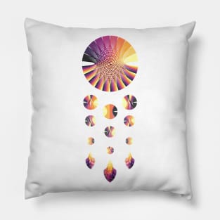 Dream Catcher | Volcano Graphs Black Red Yellow (White) Pillow