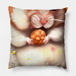 Hamster is Eating Pillow