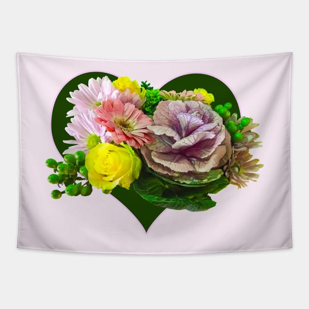 Roses - Sweetheart Bouquet Tapestry by SusanSavad