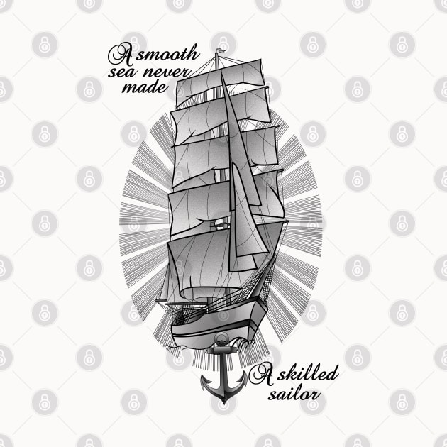 Sailing Ship Tattoo by mailboxdisco