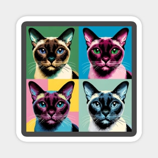 Burmese Cat Pop Art - Cat Lovers Magnet