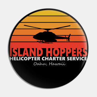 Island Hoppers Helicopter Charter Service 1980 Pin