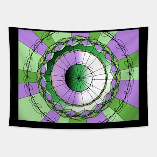 Purple green abstract artwork Tapestry