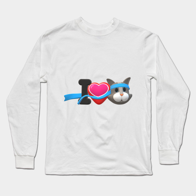 I Love Ninja Cat Cat Long Sleeve T Shirt Teepublic