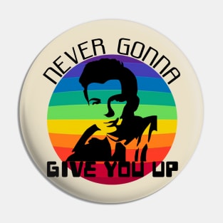 Rick roll T-shirt Pin