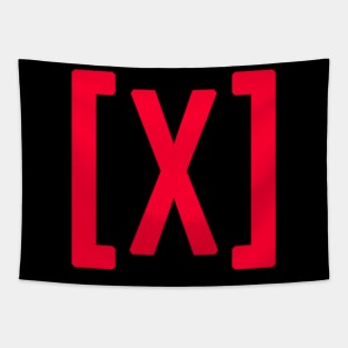 Letter X Minimalist Aesthetic Logo Tapestry