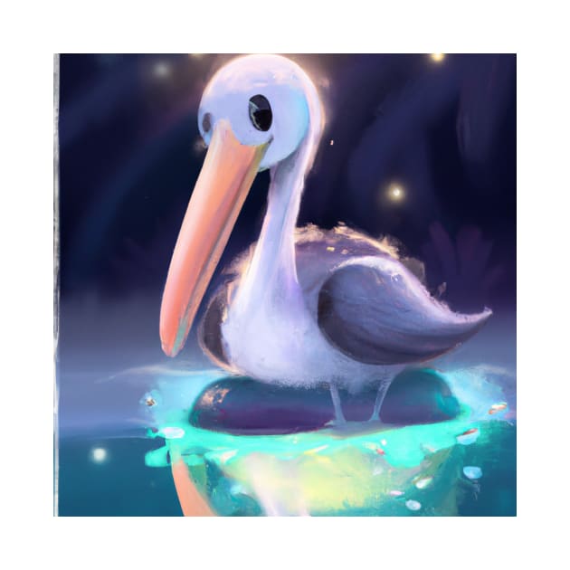 Cute Pelican Drawing by Play Zoo