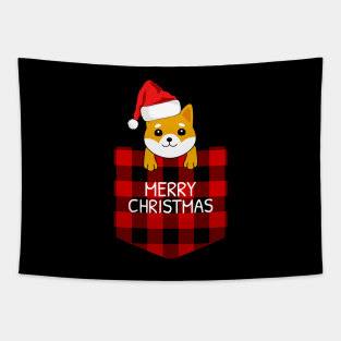 Christmas Dog Tapestry