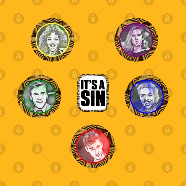 It's a sin- Tv Show Cast by PosterpartyCo