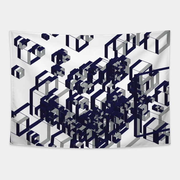 3D Futuristic GEO Lines X Tapestry by uniqued