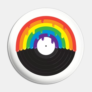 LGBTQIA rainbow record design Pin