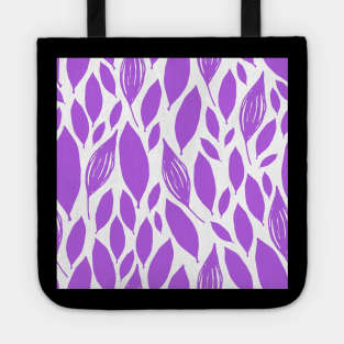 purple leaf like pattern Tote