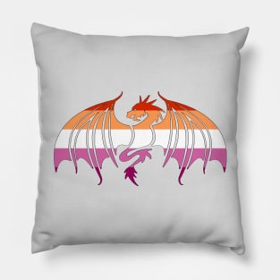 Lesbian Pride Dragon Pillow