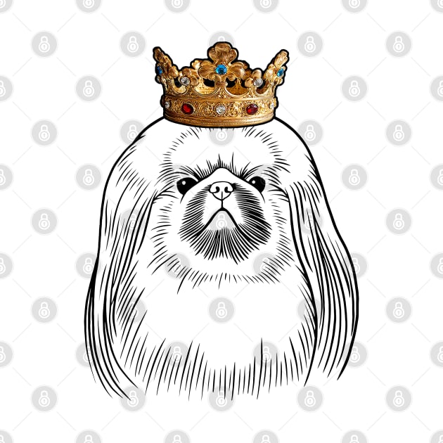 Pekingese Dog King Queen Wearing Crown by millersye